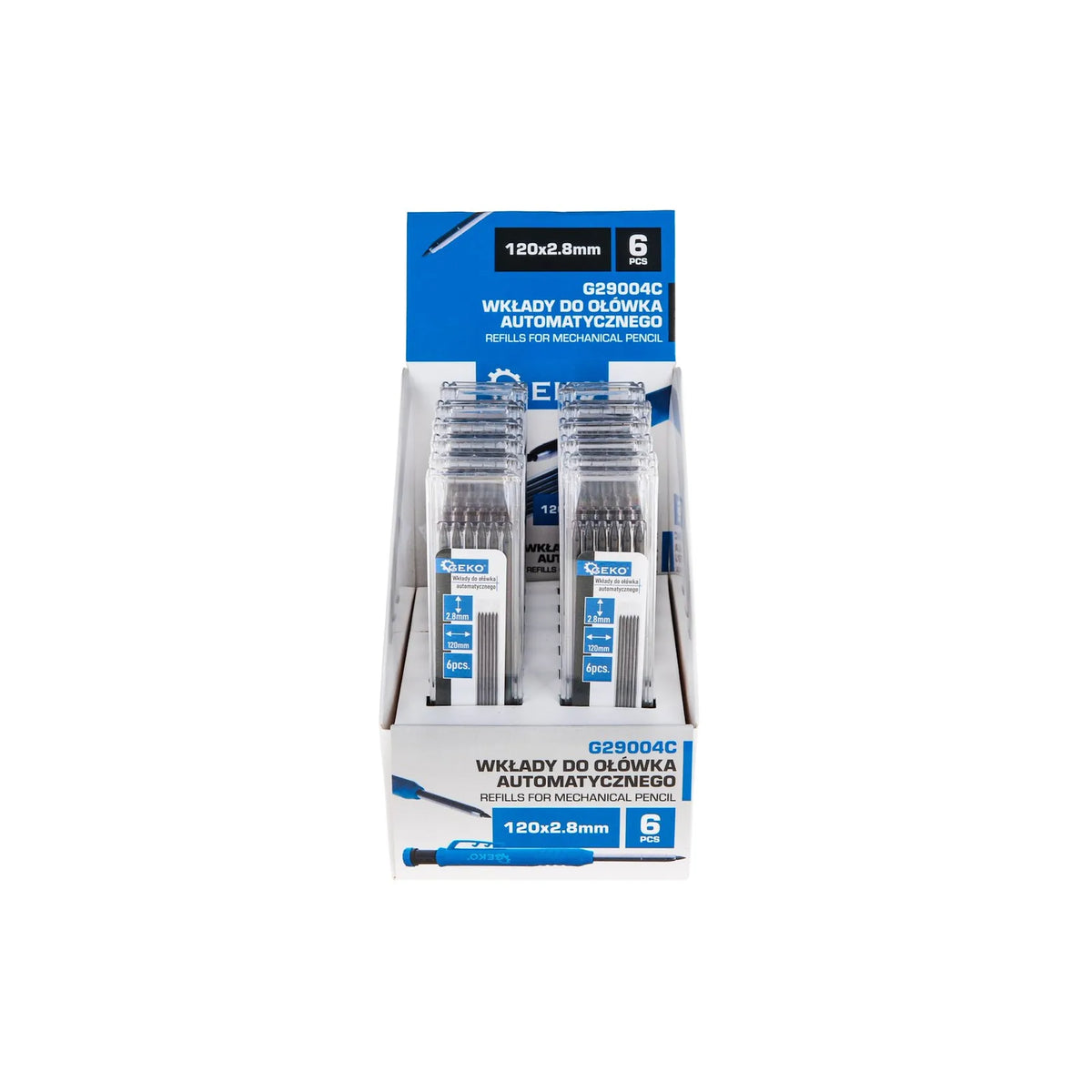 GEKO Vulinkt voor mechanisch potlood 6 stuks 120x2,8 mm –