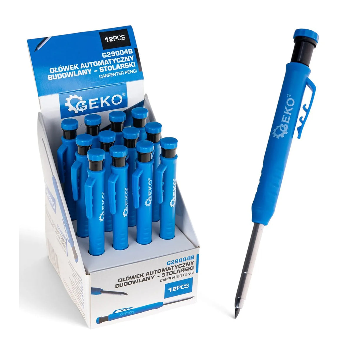GEKO Automatische bouw- en timmerpotlood 12 stuks