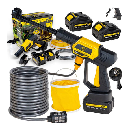 GEKO John Gardener 21 V accu hogedrukreiniger 2x3,0 Ah XXL set