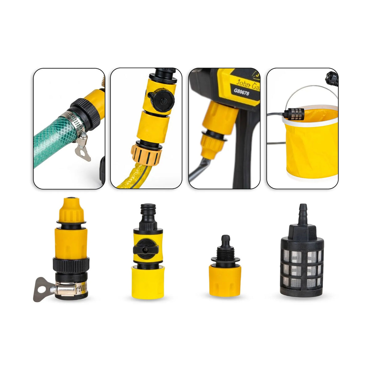 GEKO John Gardener 21 V accu hogedrukreiniger 2x3,0 Ah XXL set