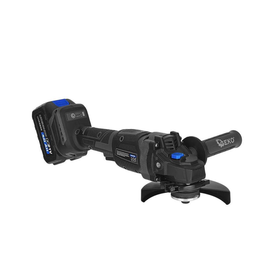 GEKO accu haakse slijper borstelloos 950 W 21 V 2x4.0 Ah 125 mm