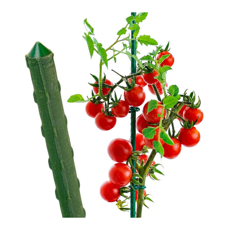 GEKO Stalen tuinstok met PVC-coating voor planten 11 mm×180 cm groen