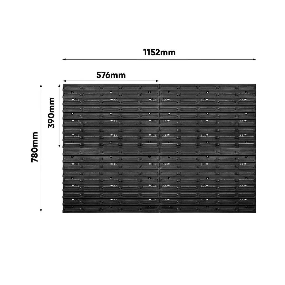GEKO Werkplaats Gereedschapsbord 4-panelen 1152×780 mm 78-delig