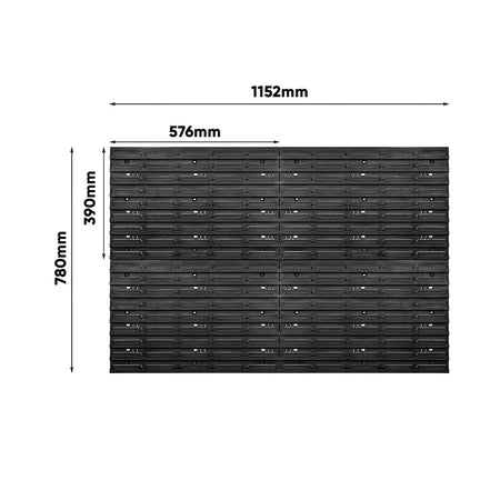 GEKO Werkplaats Gereedschapsbord 4-panelen 1152×780 mm 78-delig