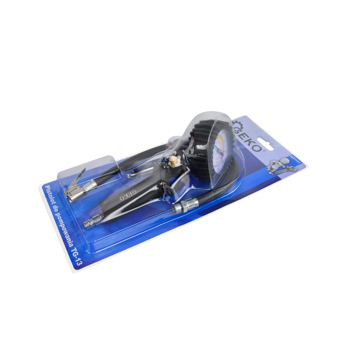 GEKO Bandenvulgun met manometer en pistol grip 0-12 bar