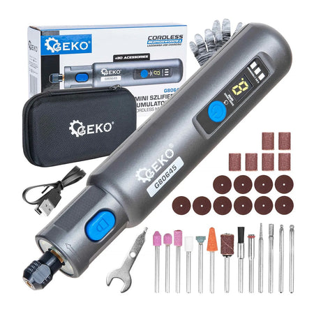 GEKO Mini Slijper 3,6 V Variabele Snelheid + Accessoireset
