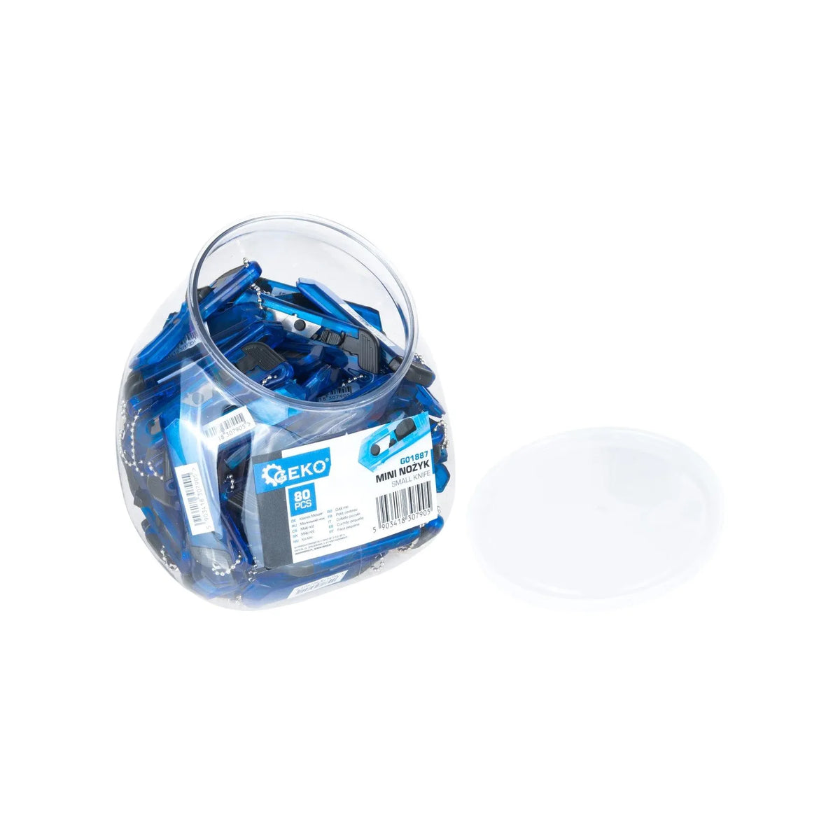 GEKO Mini mesjes met segmentmes 80 stuks in bewaarpot