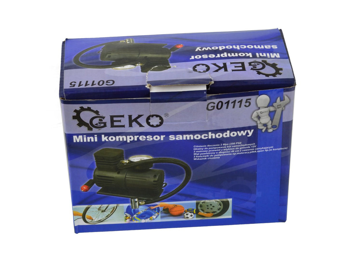 GEKO Mini Compressor 12 V 250 PSI
