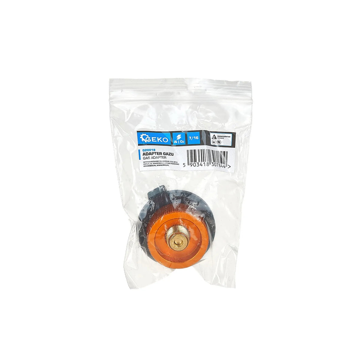 GEKO Camping gasadapter 7/16” voor gaspatroon