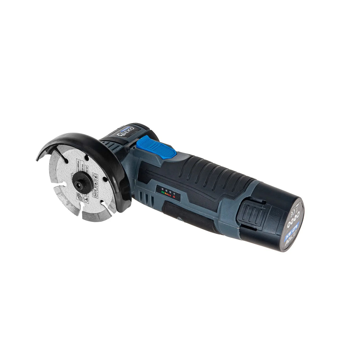 GEKO Draadloze 12 V borstelloze haakse slijper 76 mm 2x2,0 Ah