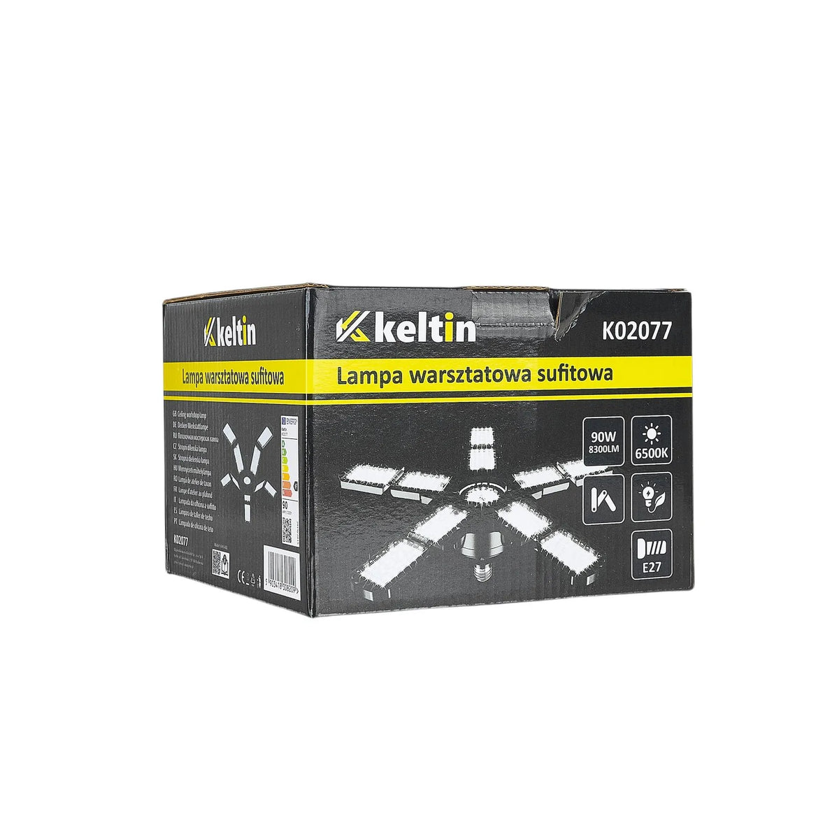 Keltin LED plafondlamp werkplaats 90 W 8300 lm 6500K met 10 verstelbare panelen