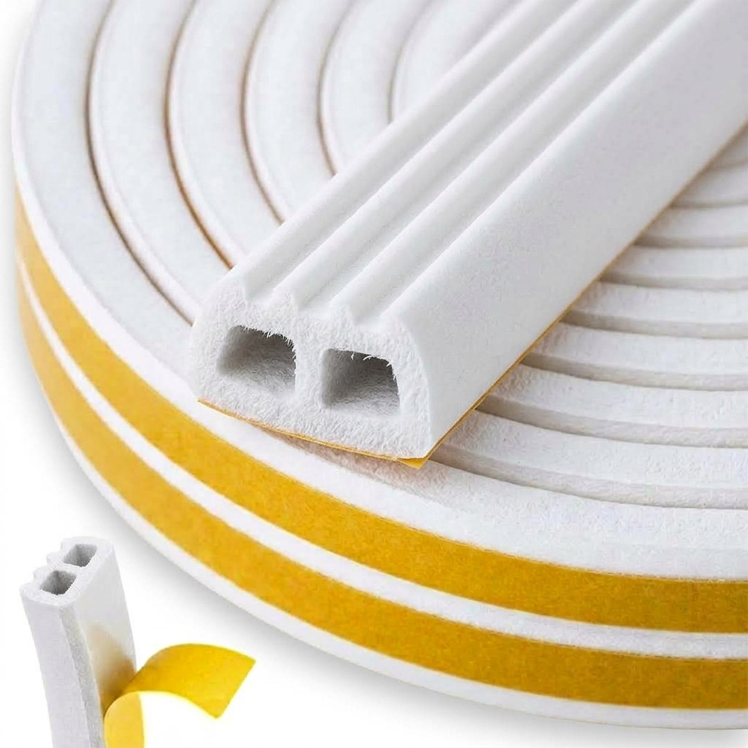 Keltin Zelfklevende EPDM-tochtstrip profiel E 15 x 8 mm 50 m wit