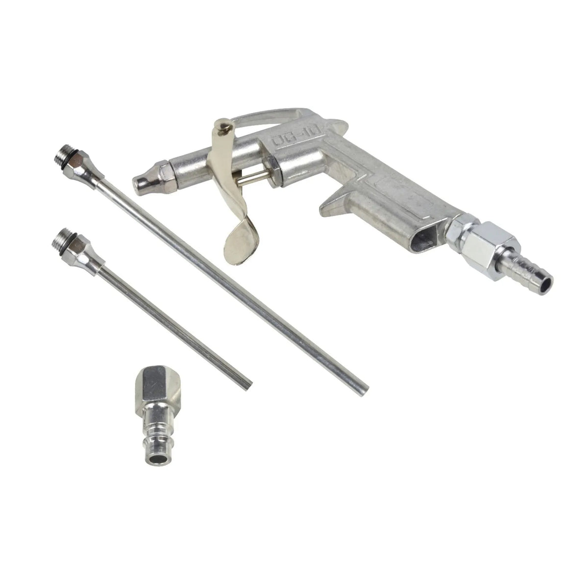 GEKO Luchtpistool set met koppelingen en 90mm en 180mm mondstukken 5 stuks