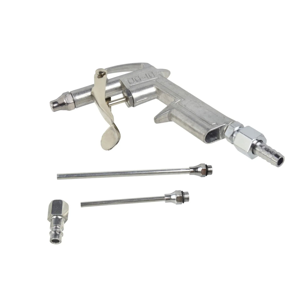 GEKO Luchtpistool set met koppelingen en 90mm en 180mm mondstukken 5 stuks