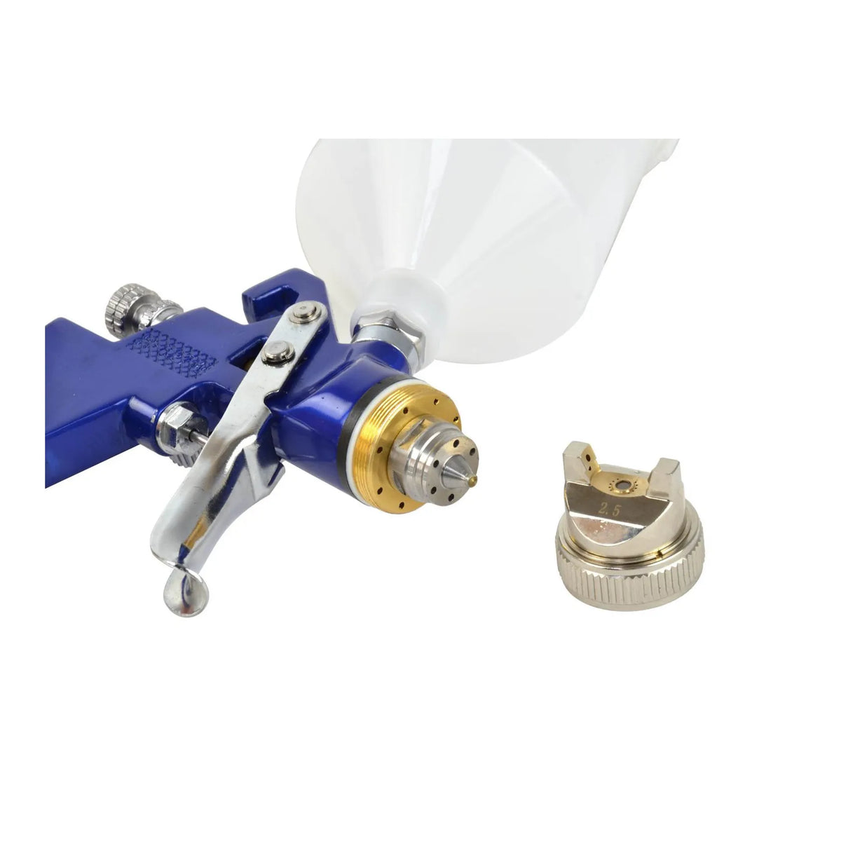 GEKO HVLP Verfspuit 2,5 mm nozzle met 600 ml beker