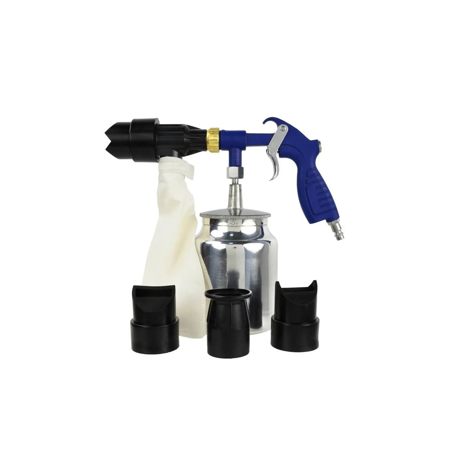GEKO Recirculerend zandstraalpistool met 1 Liter aluminium tank en 2 kg zand