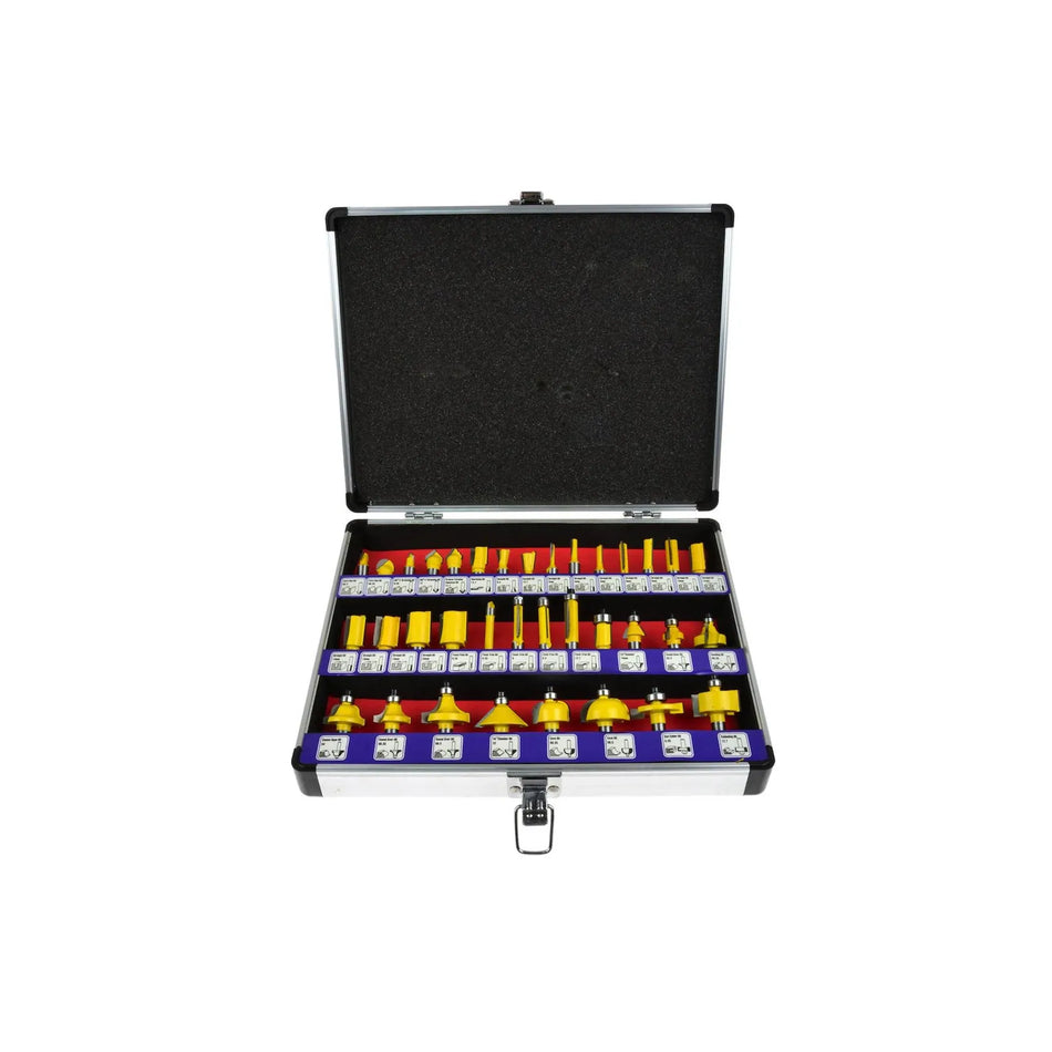 GEKO Frezenset 35-delig 8 mm schacht met aluminium koffer