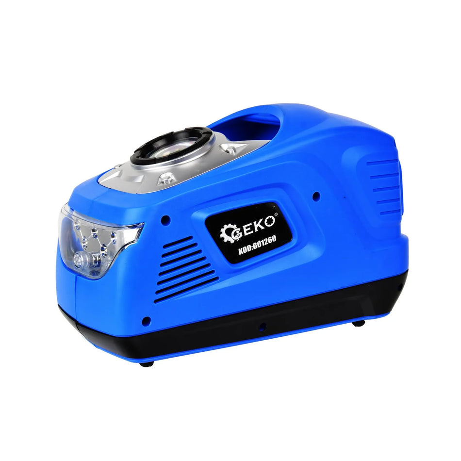GEKO Mini Luchtcompressor 100W 12/230V met Zaklamp
