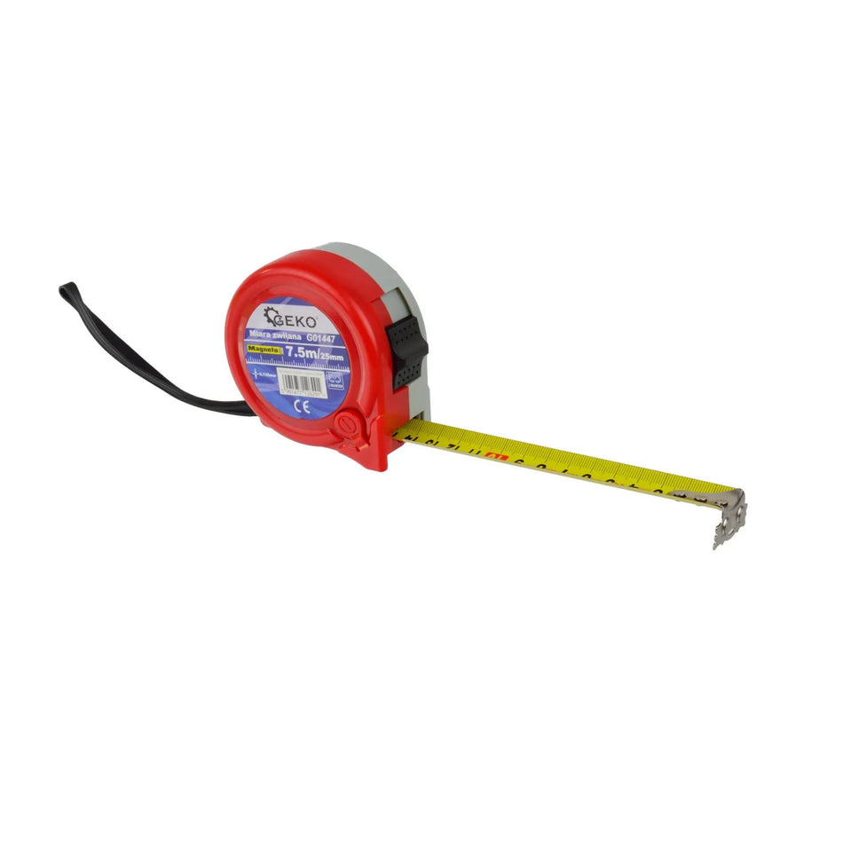 GEKO Meetlint met magnetische haak 7,5m x 25 mm