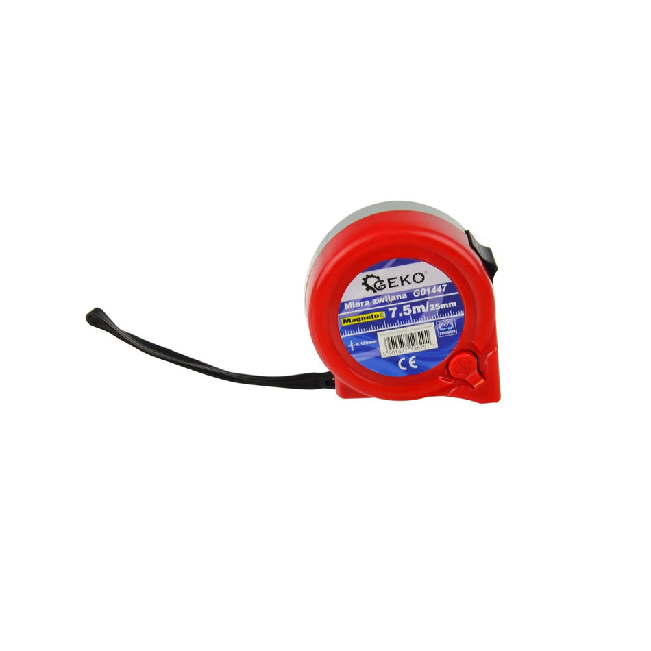 GEKO Meetlint met magnetische haak 7,5m x 25 mm
