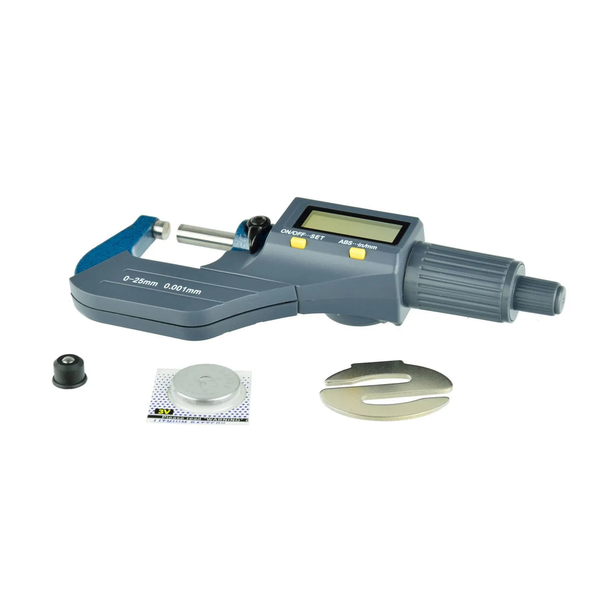GEKO Elektronische Buitenmicrometer met bereik 0-25 mm en resolutie 0,001 mm