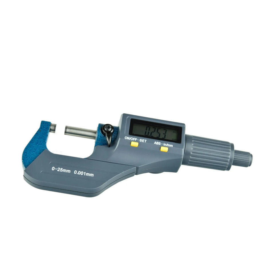 GEKO Elektronische Buitenmicrometer met bereik 0-25 mm en resolutie 0,001 mm