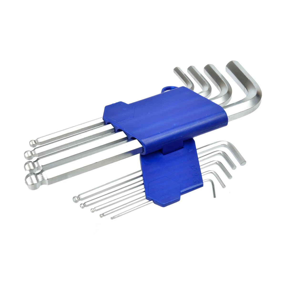 GEKO lange arm inbussleutelset met bolkop 1,5-10 mm 190 mm 9-delig