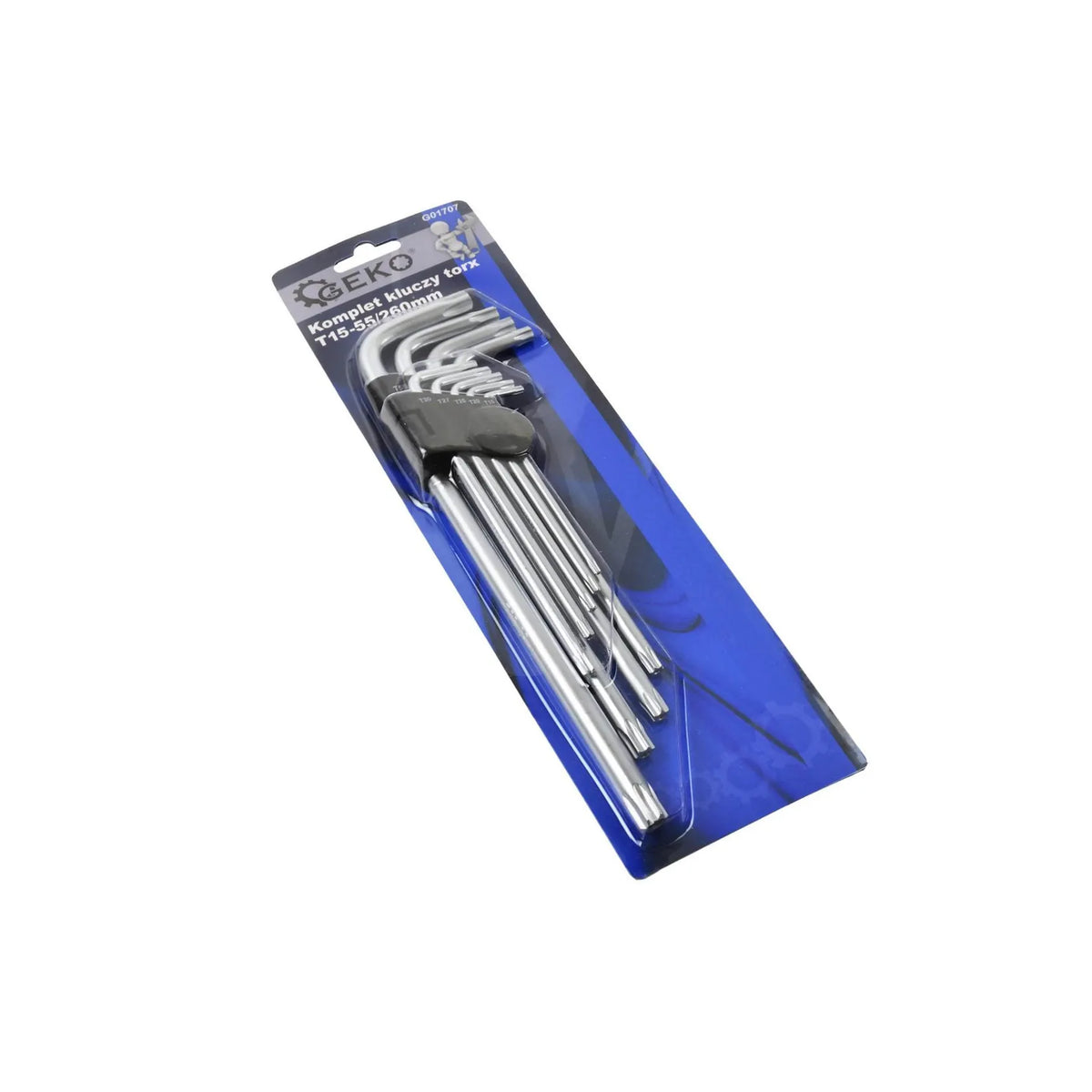 GEKO Torx Sleutelset met lang arm T10 - T55, 9-delig