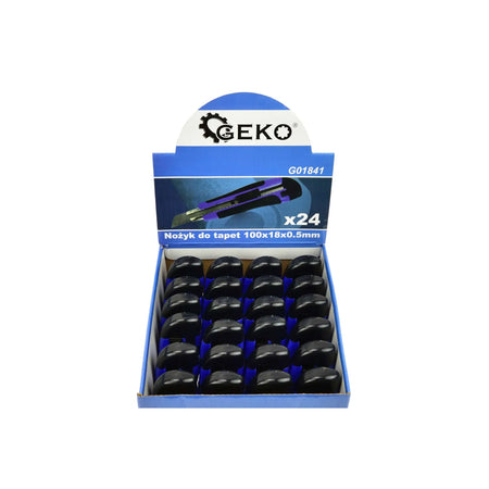 GEKO Universeel afbreekmes met 18 mm snap-off blad rubberen handvat type 1