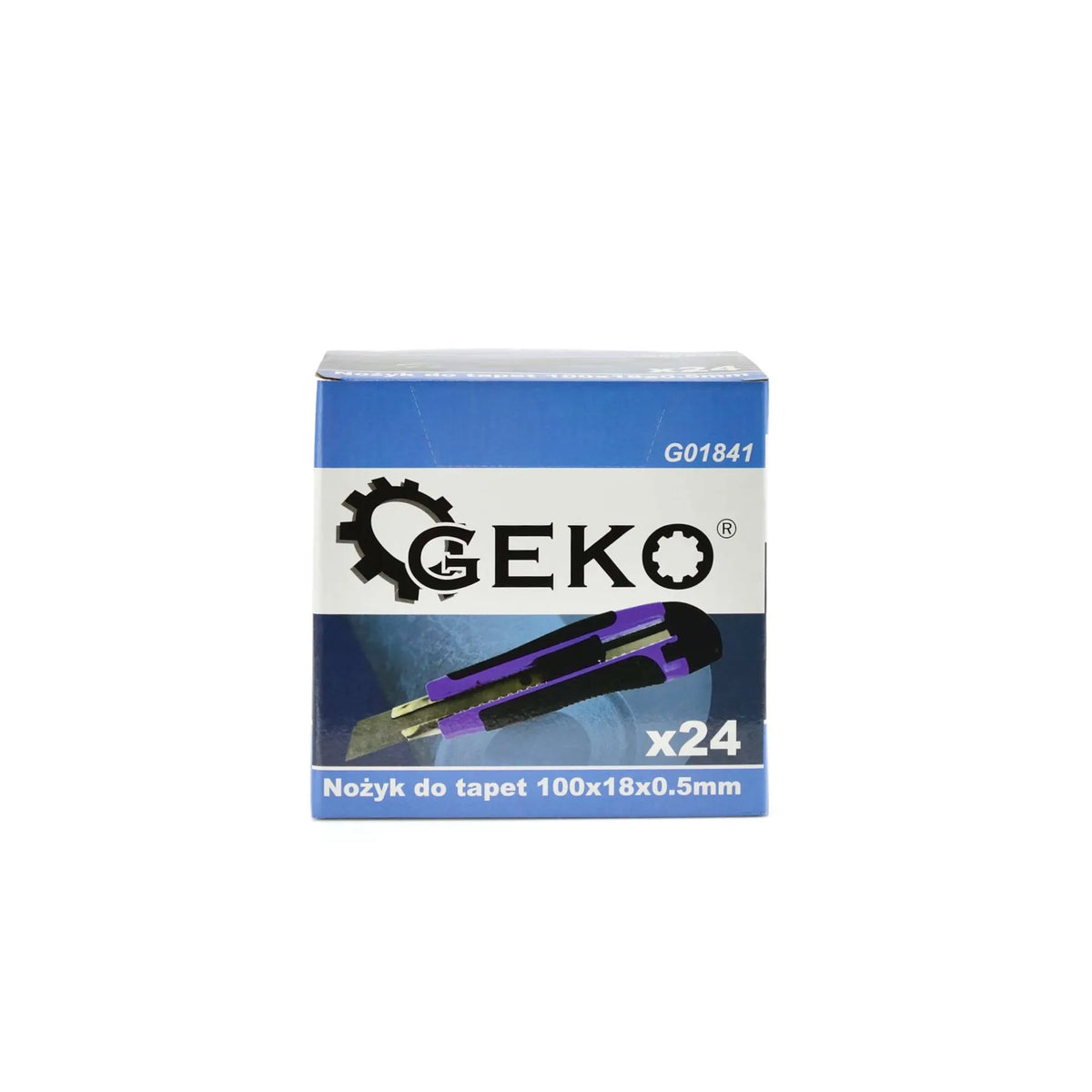 GEKO Universeel afbreekmes met 18 mm snap-off blad rubberen handvat type 1