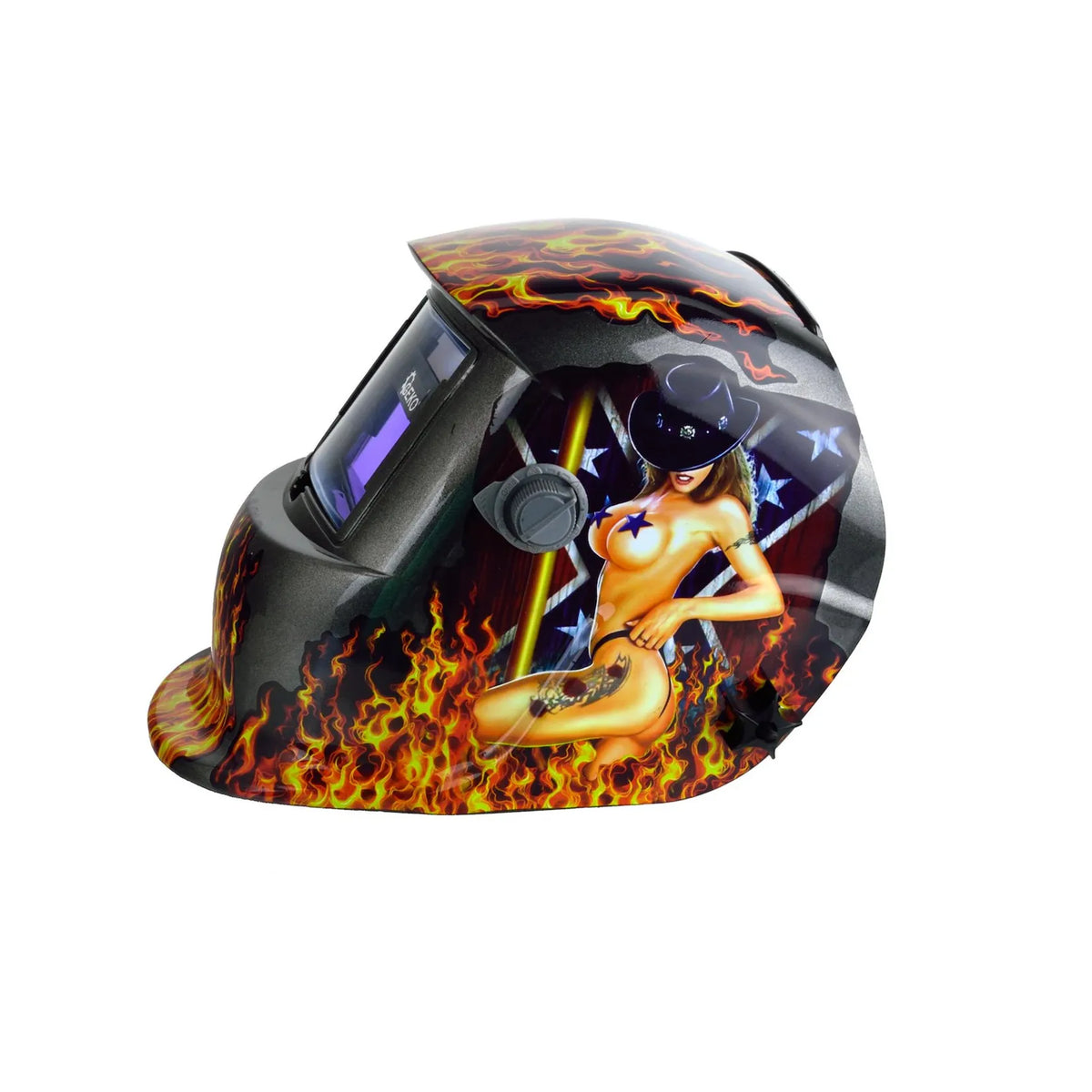 GEKO Lashelm met automatische verduistering PROFI-FLAME 915 gram