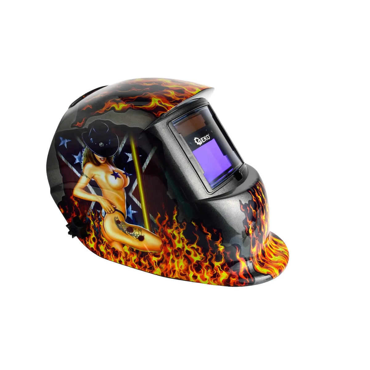 GEKO Lashelm met automatische verduistering PROFI-FLAME 915 gram