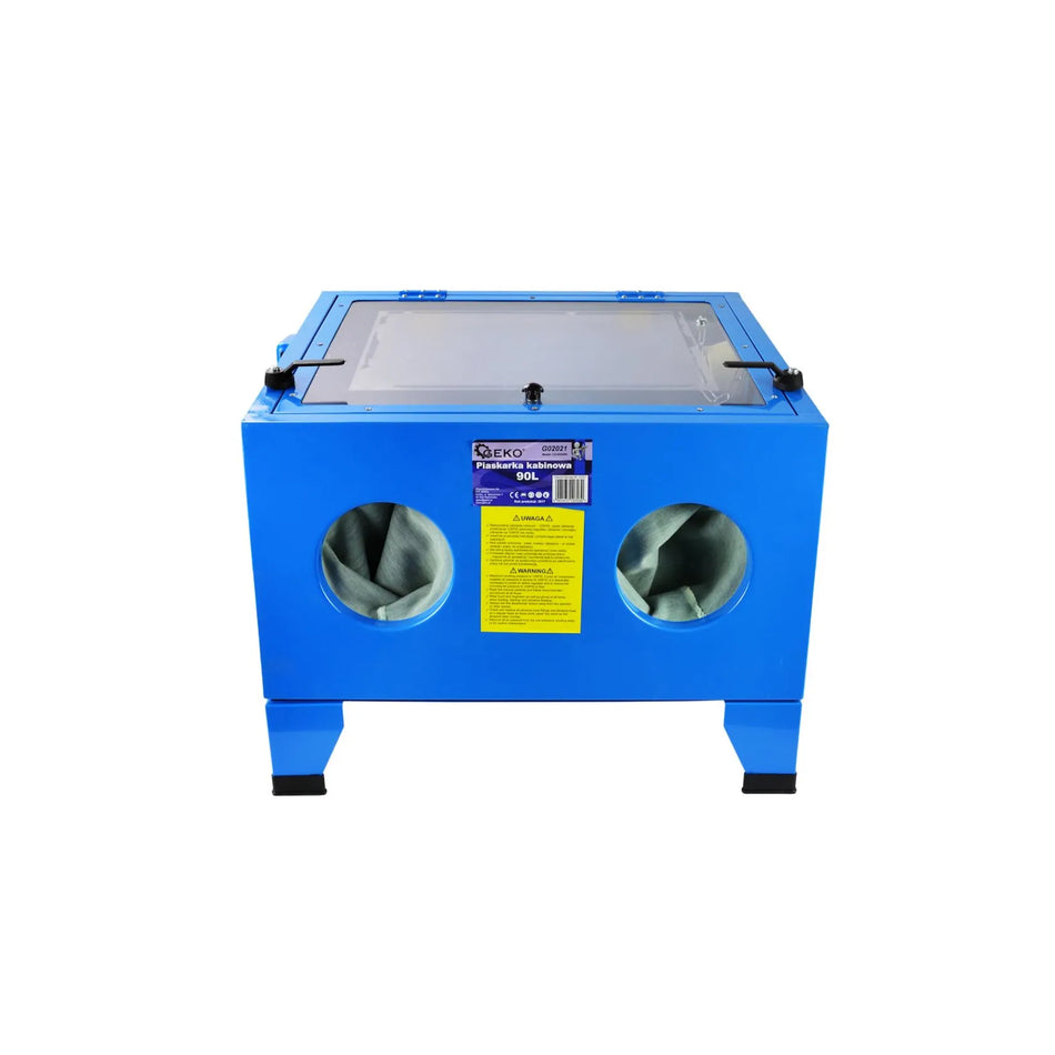 GEKO Zandstraalcabine met verlichting en accessoires 90L
