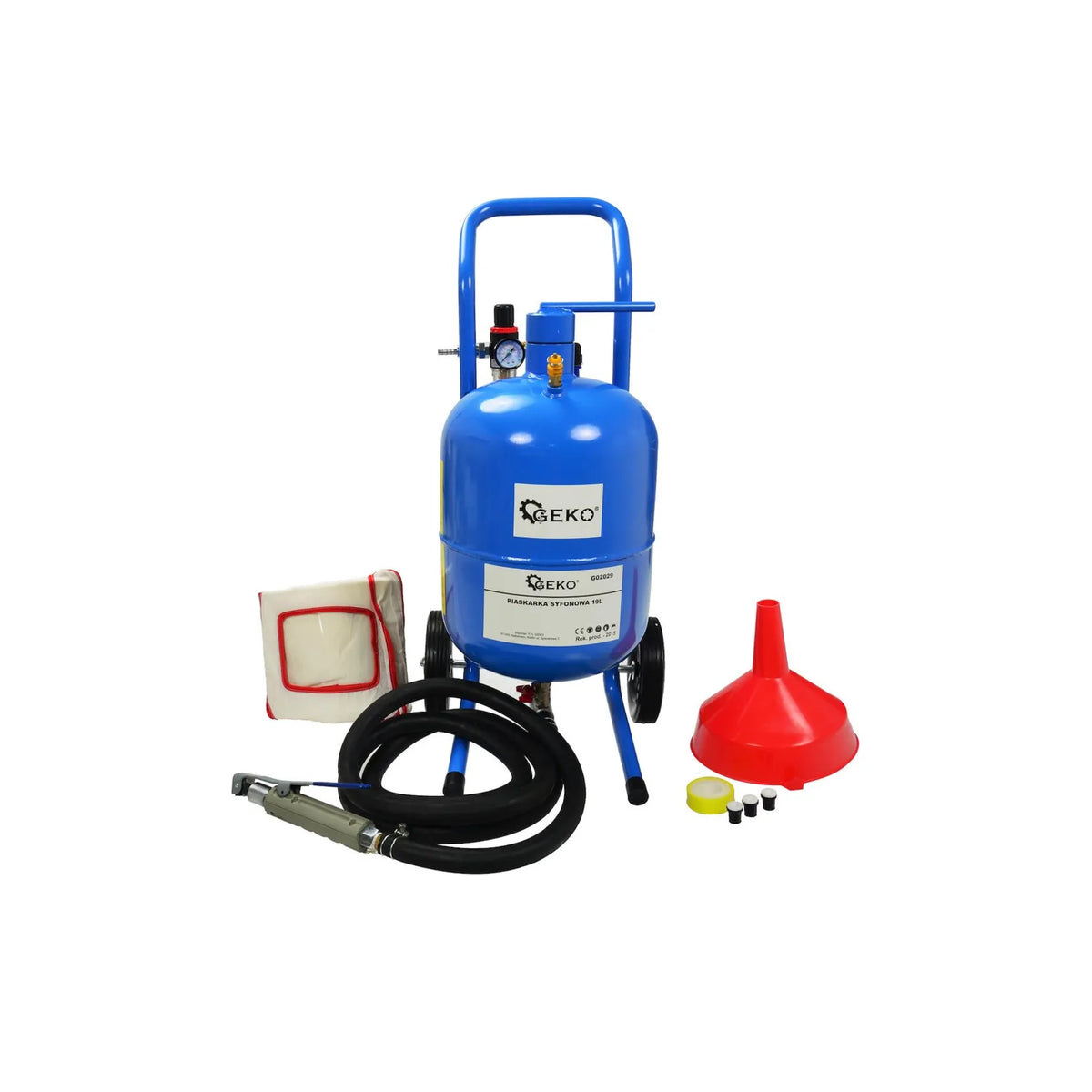 GEKO Zandblaster drukvat met accessoires 19L
