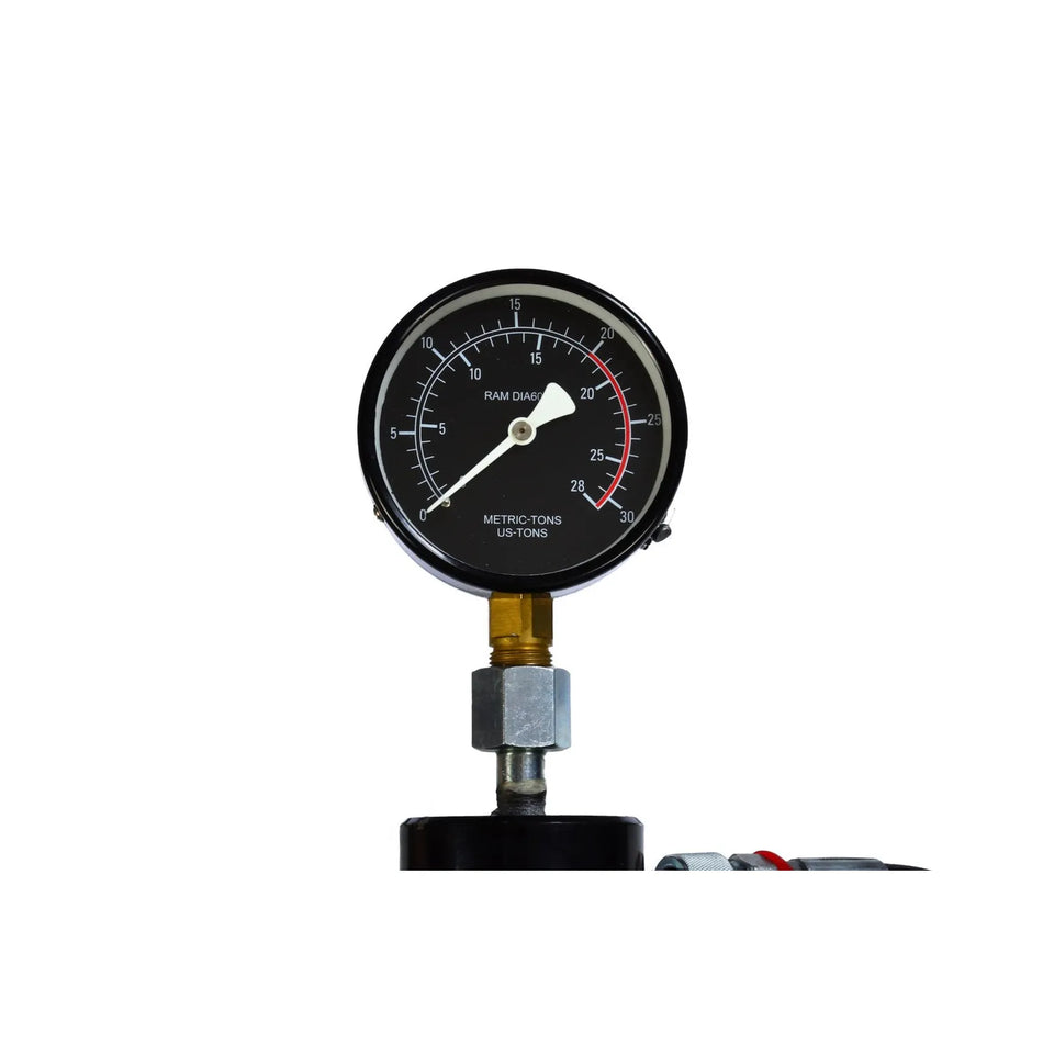 GEKO Hydraulische werkplaatspers 20 ton met 2-snelheden handpomp en manometer