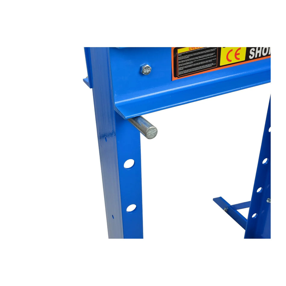GEKO Hydraulische werkplaatspers 30 ton met 2-snelheden handpomp en manometer