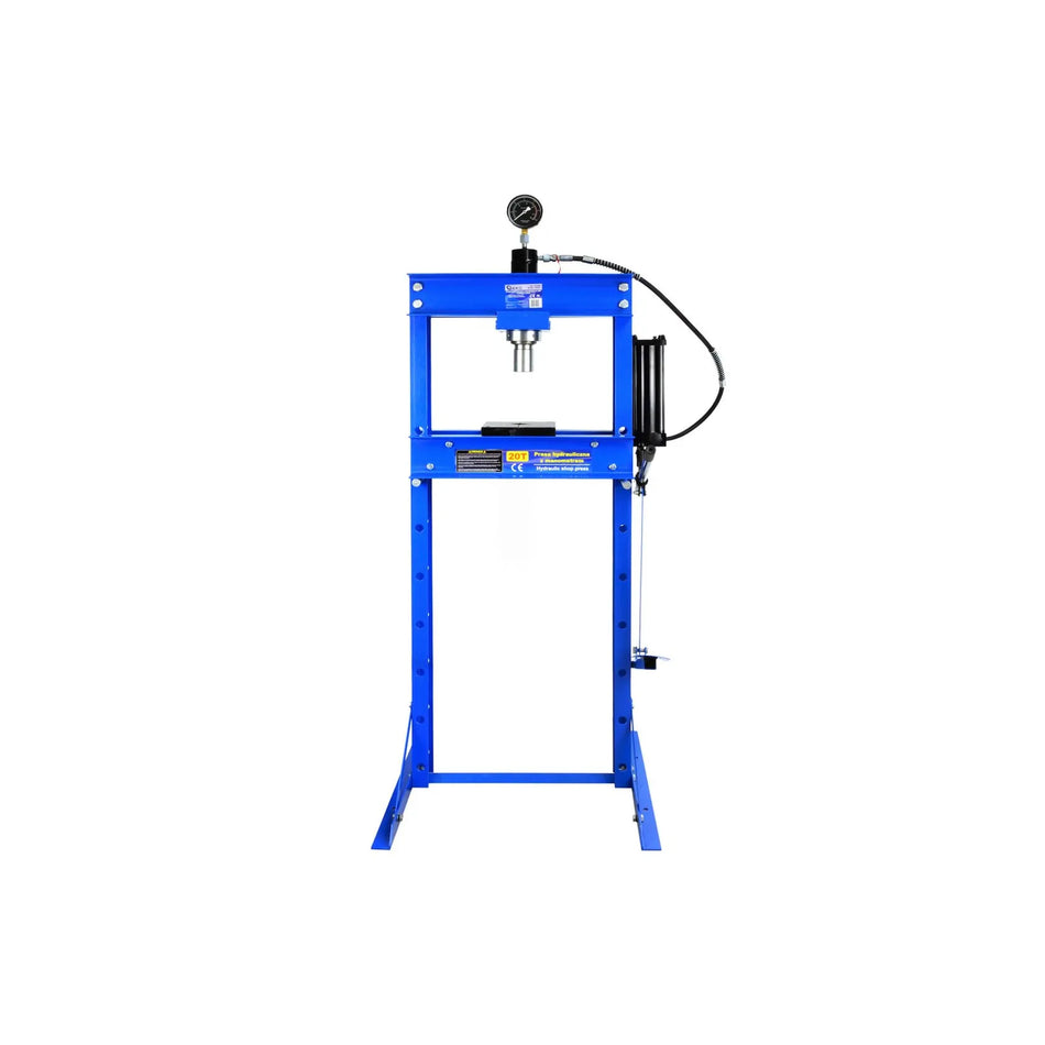 GEKO Hydraulische werkplaatspers met voetbediening 20 ton met manometer
