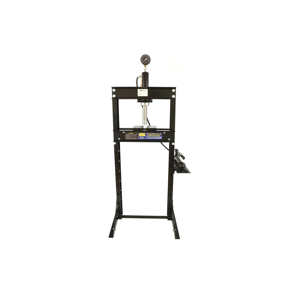GEKO hydraulische werkplaatspers met handpomp en manometer 20 ton