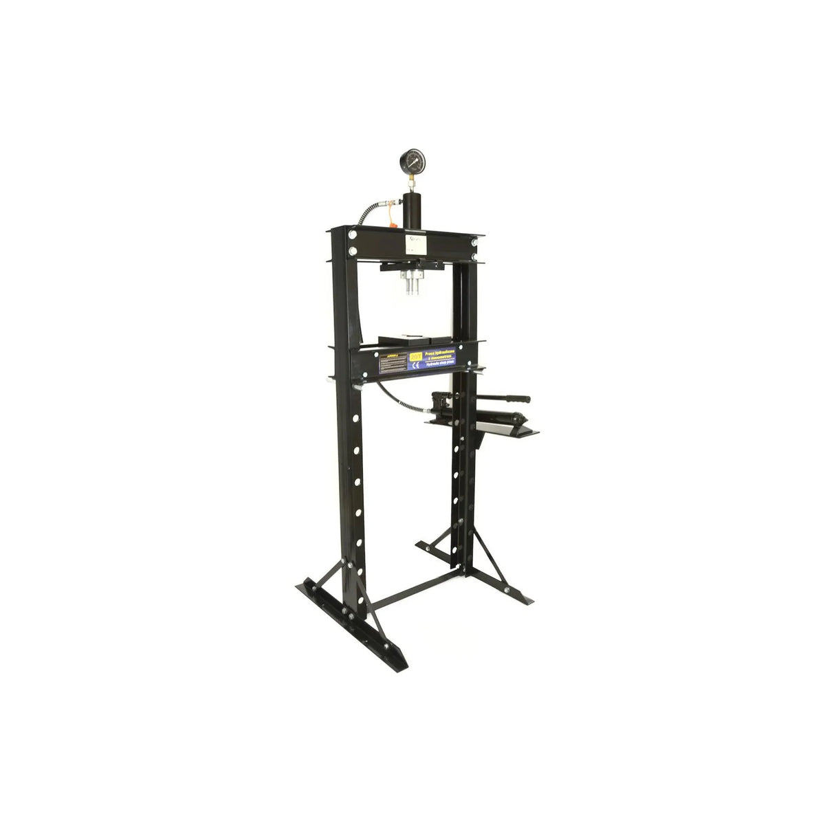 GEKO hydraulische werkplaatspers met handpomp en manometer 20 ton