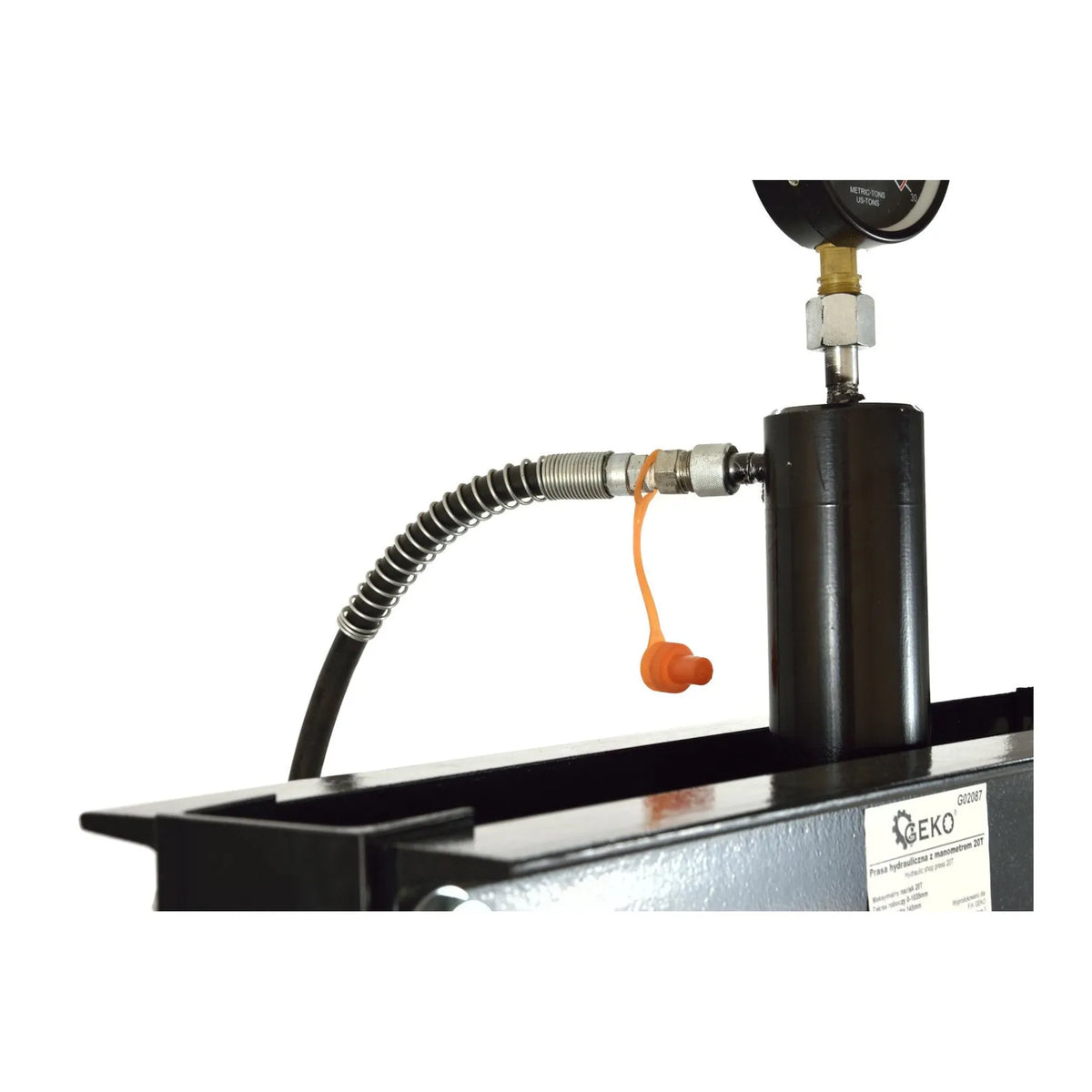 GEKO hydraulische werkplaatspers met handpomp en manometer 20 ton