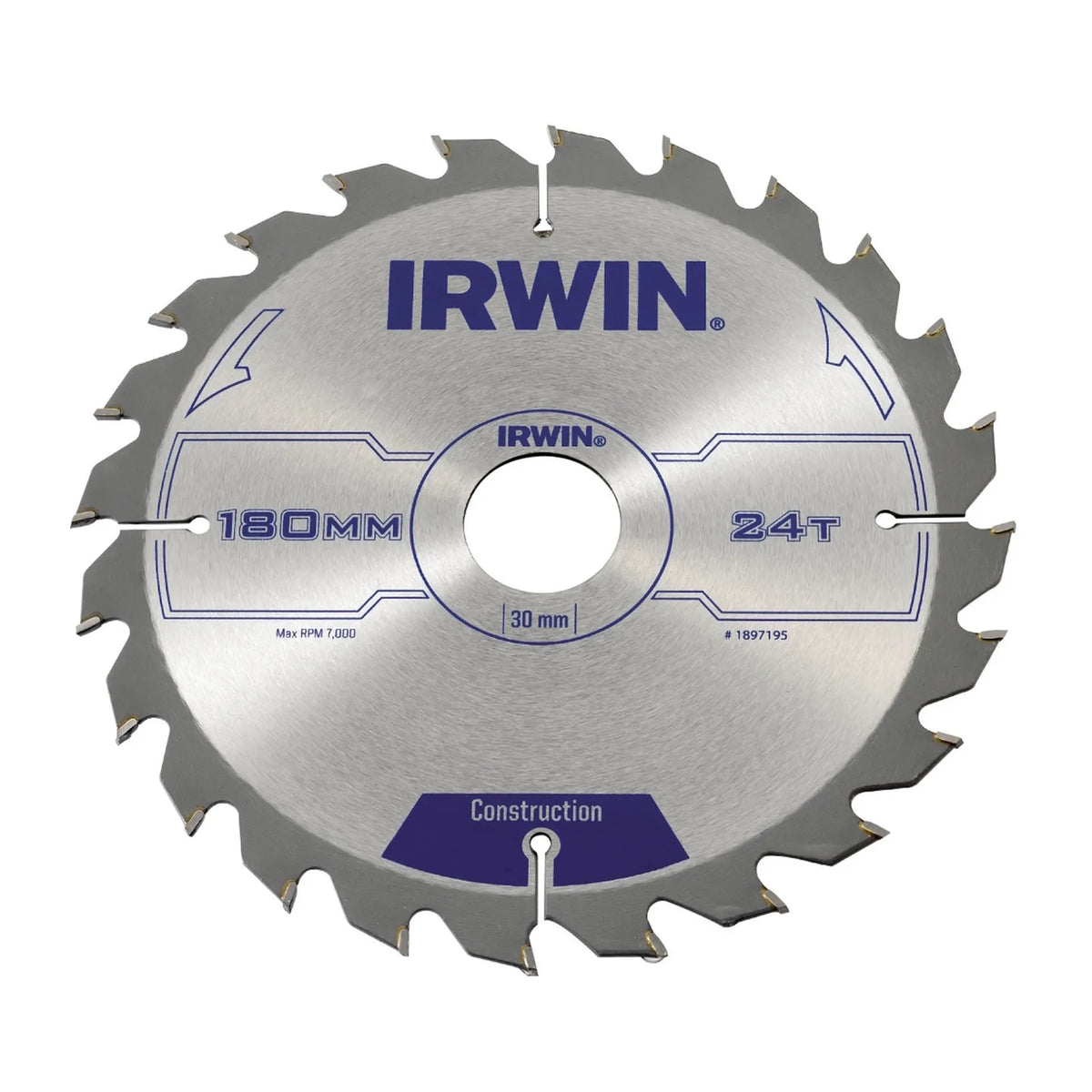 IRWIN Zaag tarczowa hardmetaal 180*30*24z c
