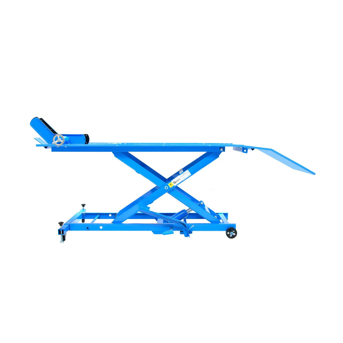GEKO Motorfiets lift hydraulisch met voetpedaal en wielen 450 kg
