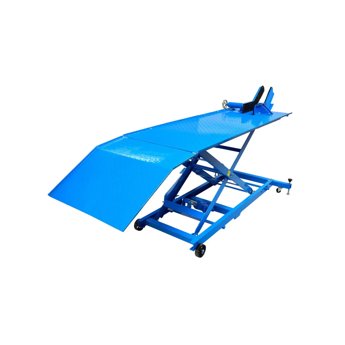 GEKO Motorfiets lift hydraulisch met voetpedaal en wielen 450 kg