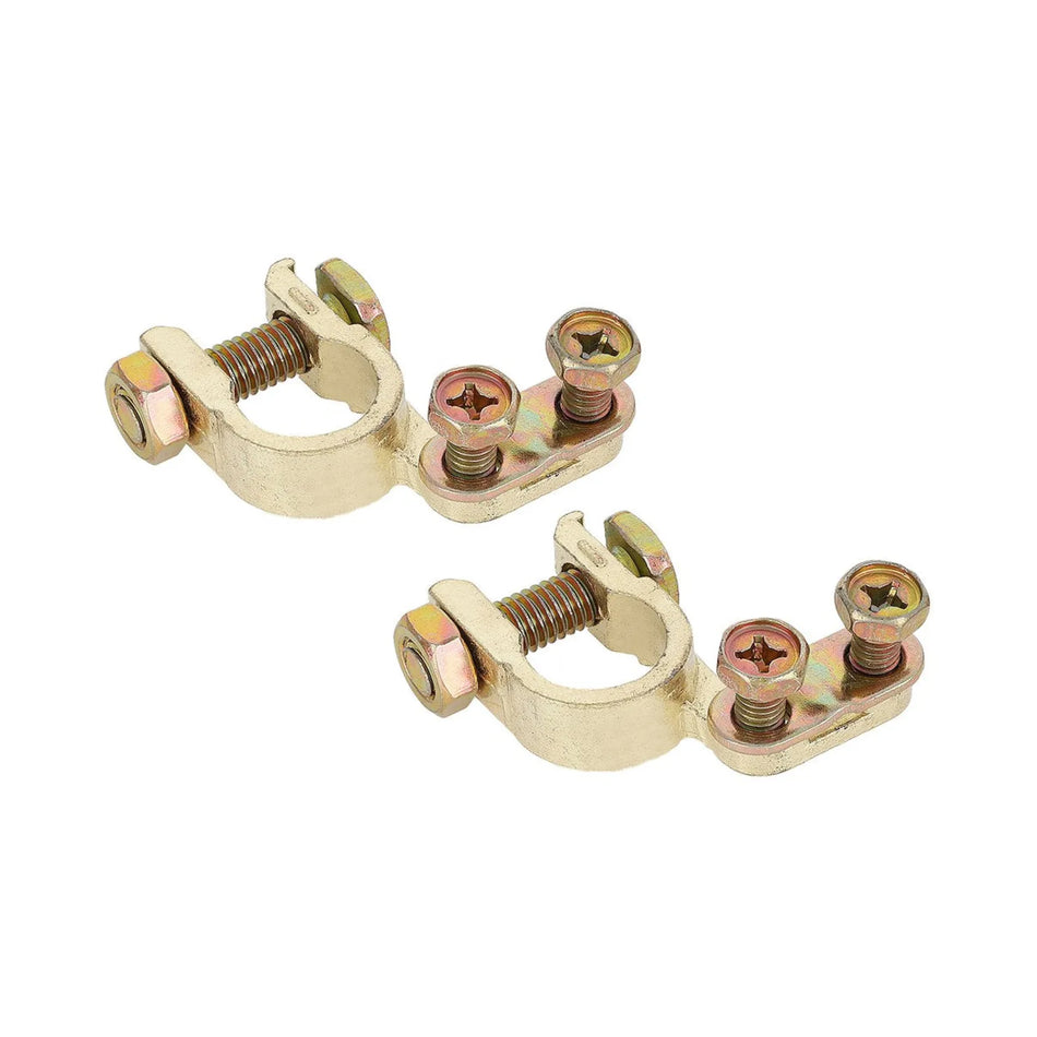 GEKO accupoolklemmen set universeel voor 6V en 12V accu's, 2 stuks