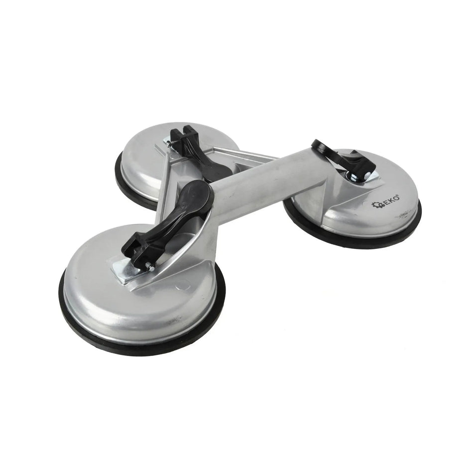 GEKO zuignap met 3 rubberen cups 115 mm aluminium