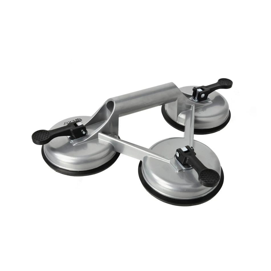 GEKO zuignap met 3 rubberen cups 115 mm aluminium