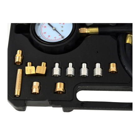 GEKO oliedruktester 0–35 bar met 12 adapters