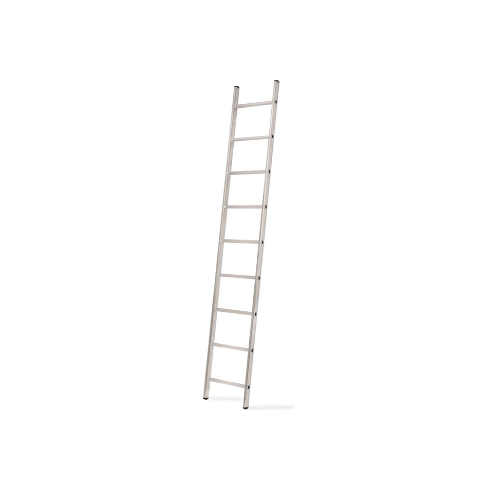 AWTools Aluminium enkele ladder 9 sporten 150 kg draagvermogen