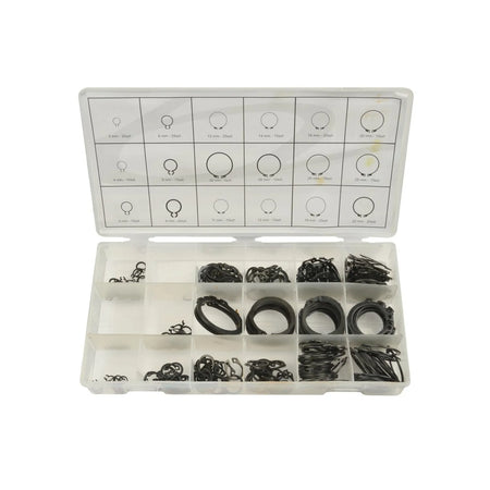 GEKO set externe circlips met kunststof opbergbak 300-delig 3-32 mm