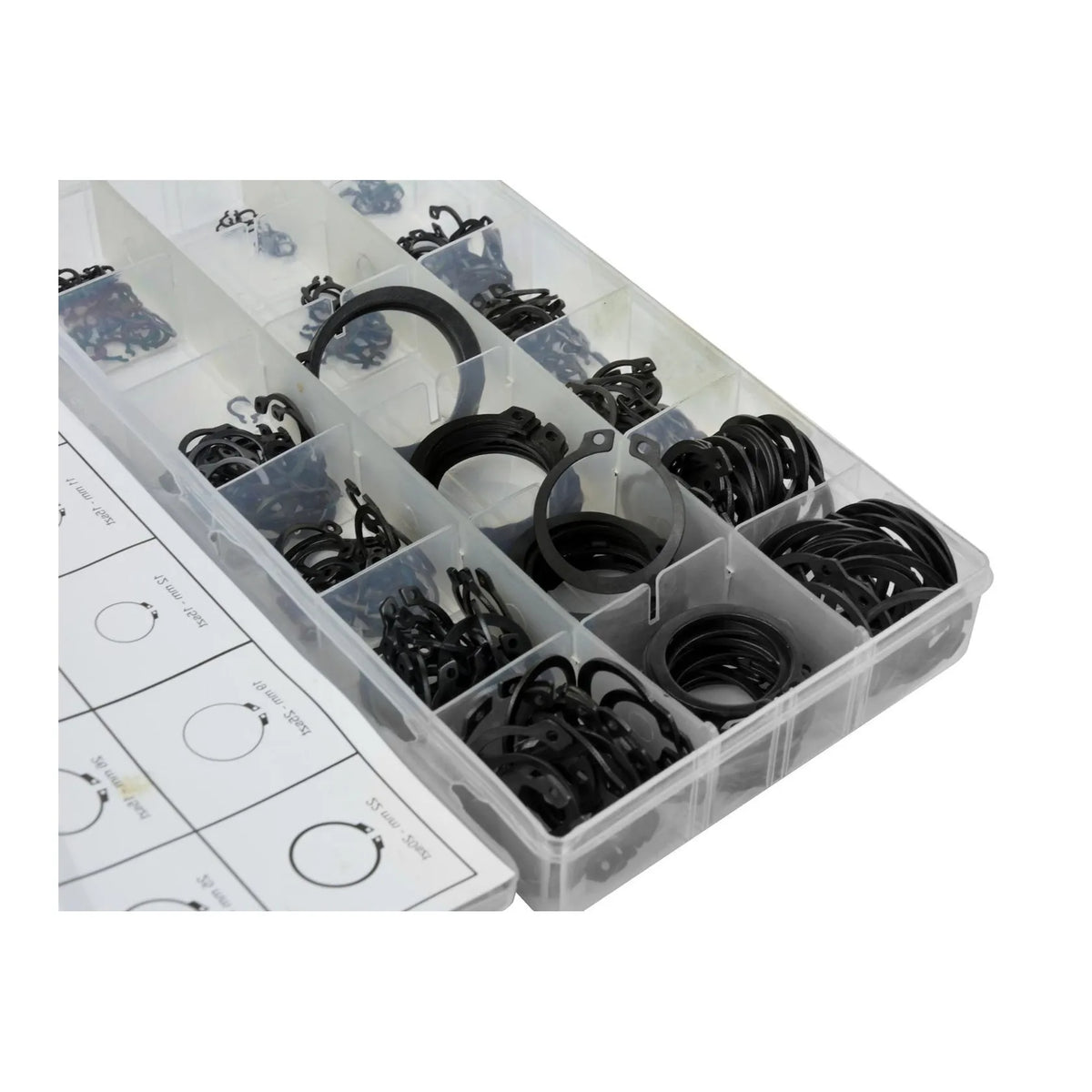 GEKO set externe circlips met kunststof opbergbak 300-delig 3-32 mm
